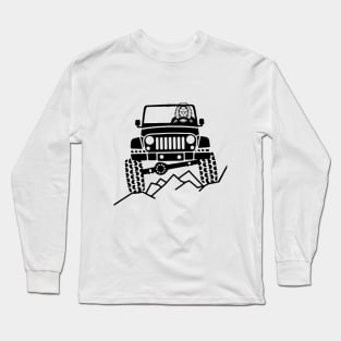 Bigfoot riding car Long Sleeve T-Shirt